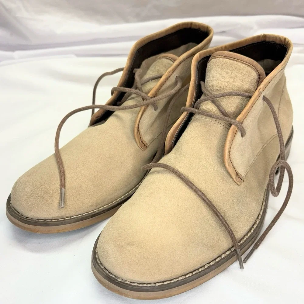 Wolverine 1883 Chukka Boots Mens Size 7.5 Beige Light Brown Suede‎ Leather